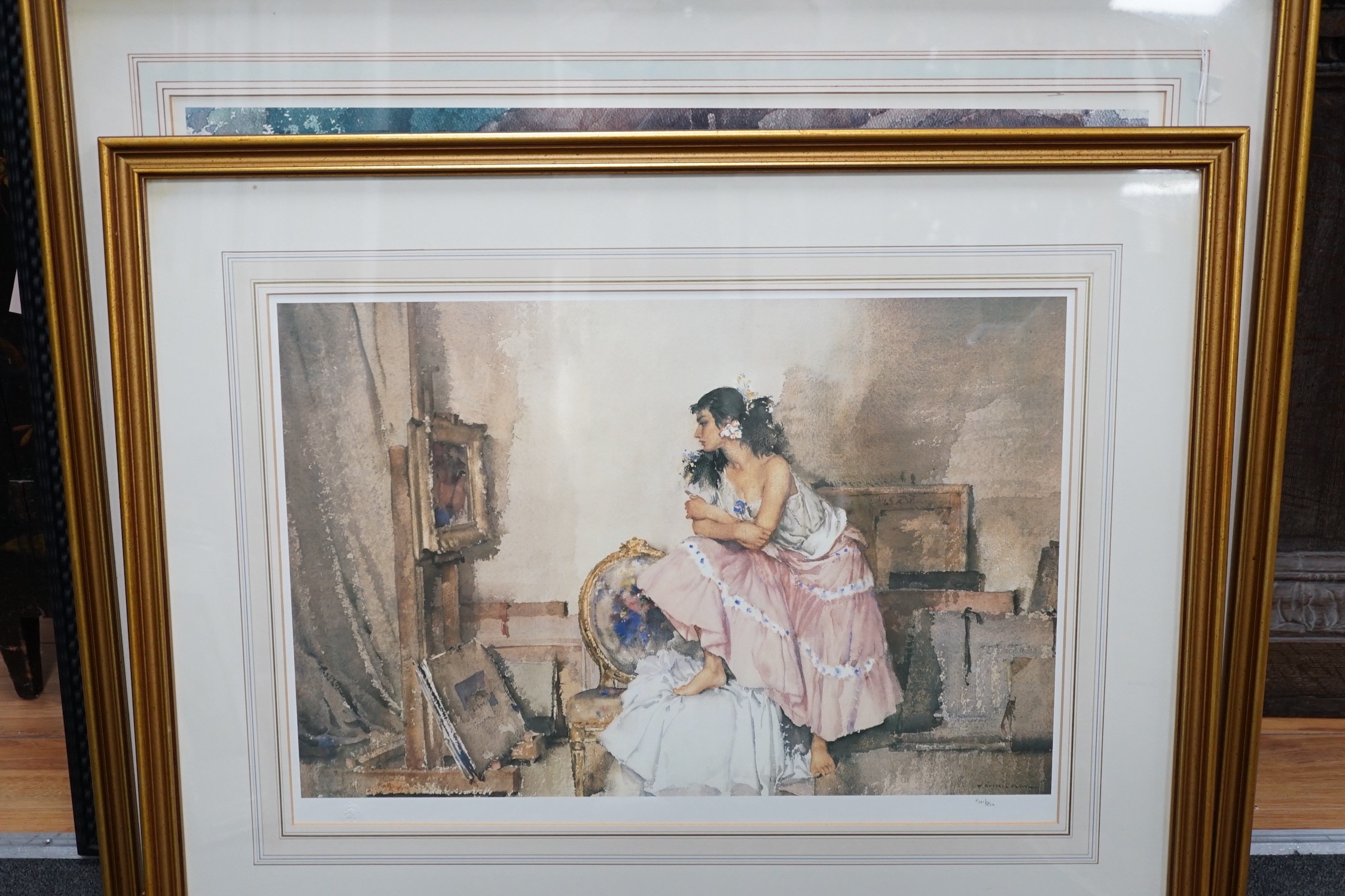 William Russell Flint, two limited edition prints, one signed in pencil, the other numbered in pencil, largest 53 x 59cm